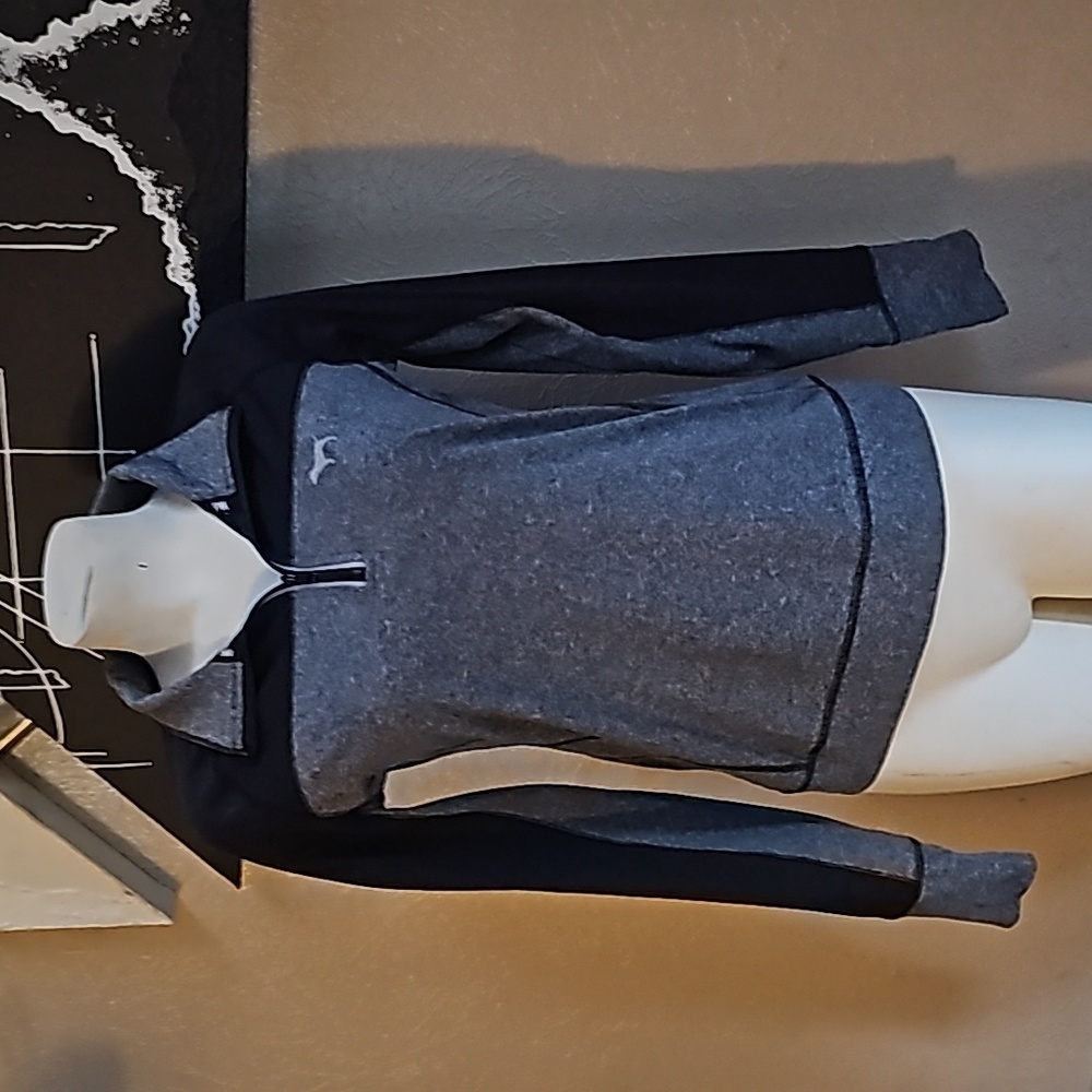 MED pink athletic zip sweatshirt